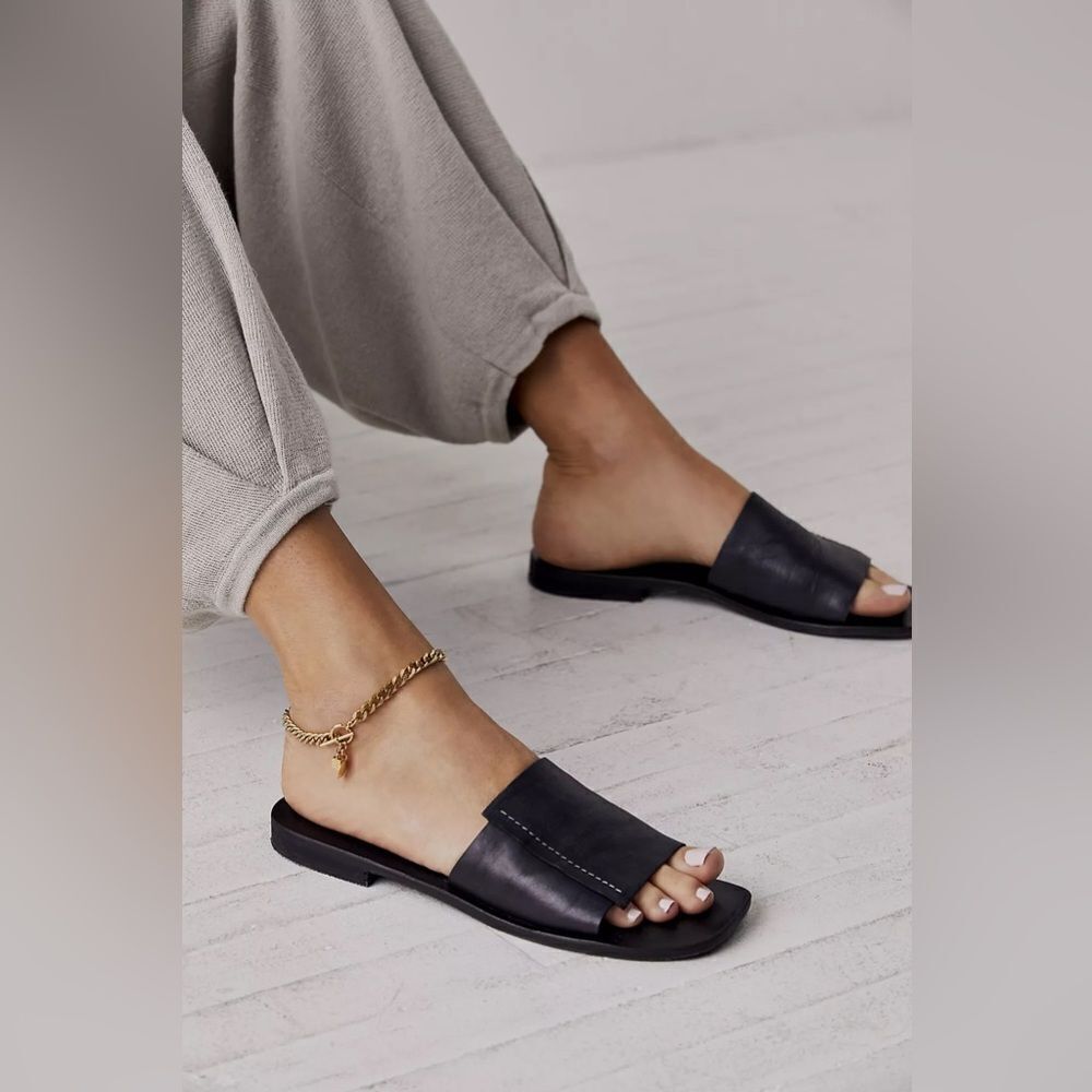 Free People Verona Leather Slide Sandals - Picture 2 of 5